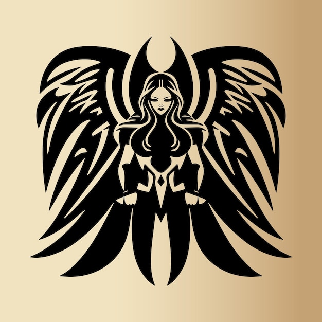 Vektor angel wings logo-design-vektorvorlage