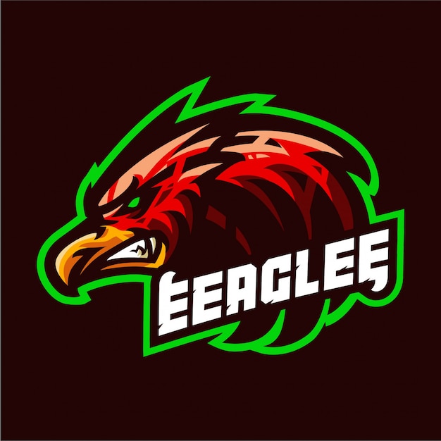 Angry eagle maskottchen-logo