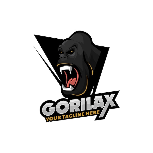 Angry gorilax esport logo vorlage