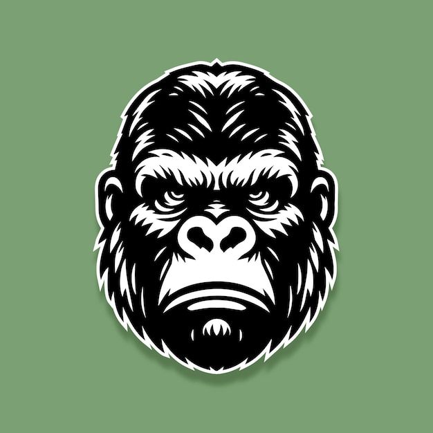 Vektor angry gorilla-maskottchen-logo