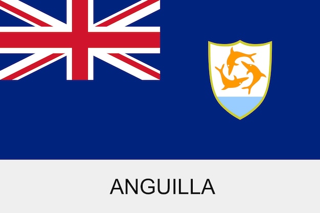 Vektor anguilla-flagge. flagge von anguilla