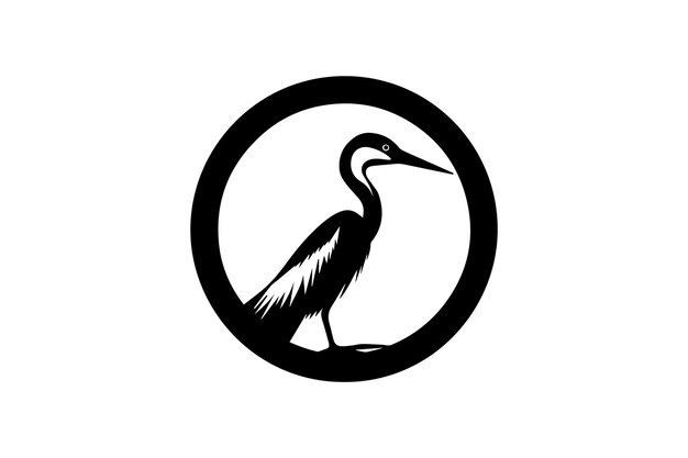 Vektor anhinga flat-symbol