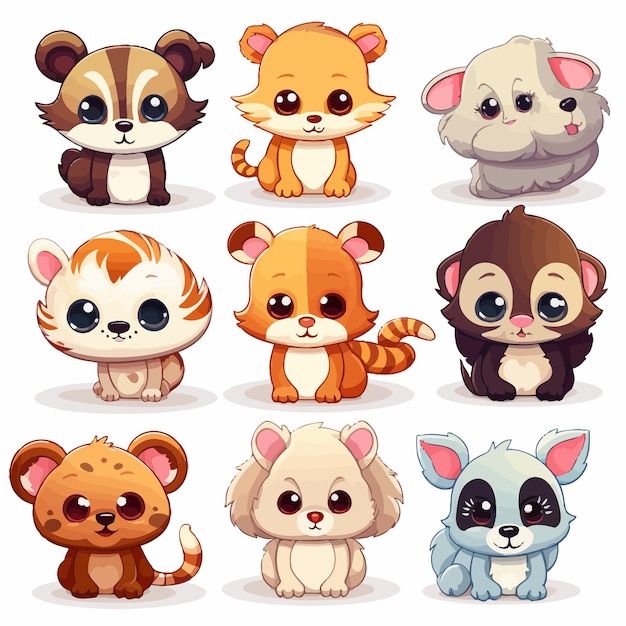 Vektor animal_sticker_pack