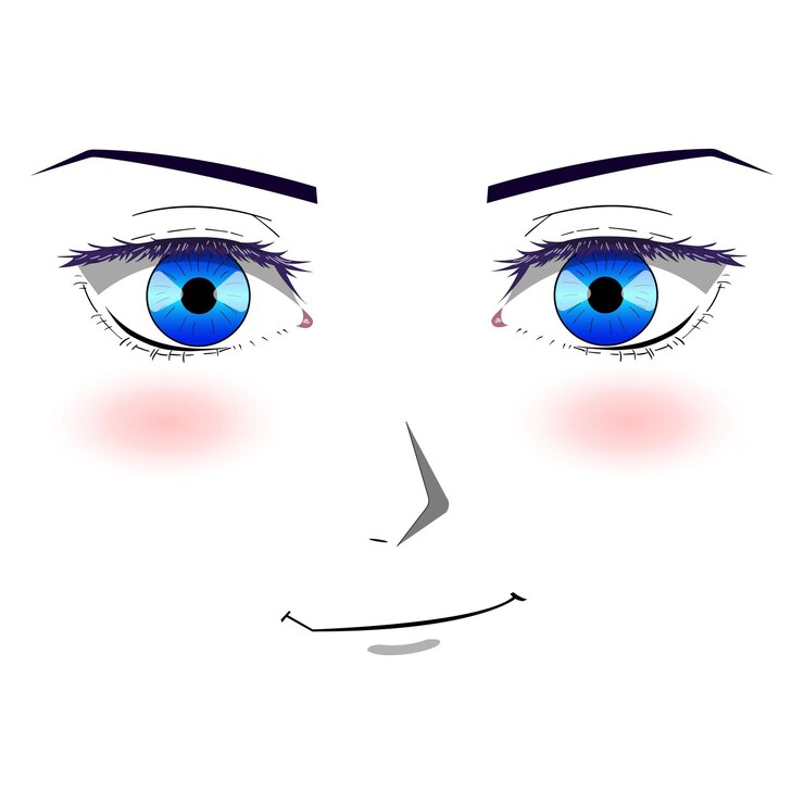 Vektor anime-typ-gesicht