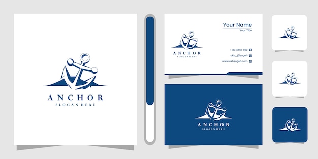 Anker logo design vorlage