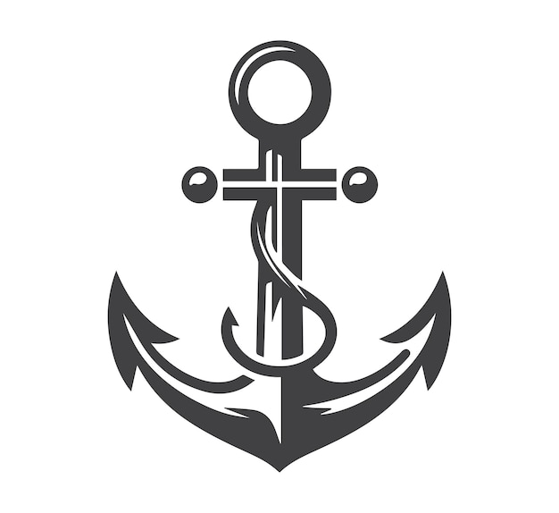 Vektor anker-symbol anker-marine-symbole einfache illustration vektor schwarz-weiß anker-ikonen