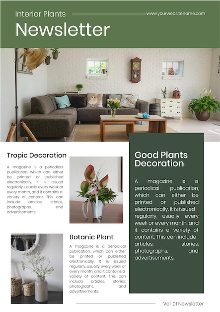 Anlage interior newsletter-vorlage