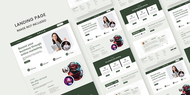 Anlaufseite für Online-Marketing-Websites