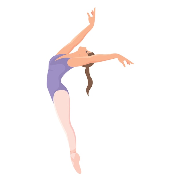 Anmutige tanzende Ballerina Vektor