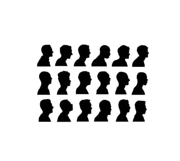 Anonymes avatar-silhouetten-kunstvektordesign