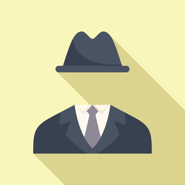Anonymes Büro-Agent-Symbol Flachvektor Arbeit Familie Menschen Avatar