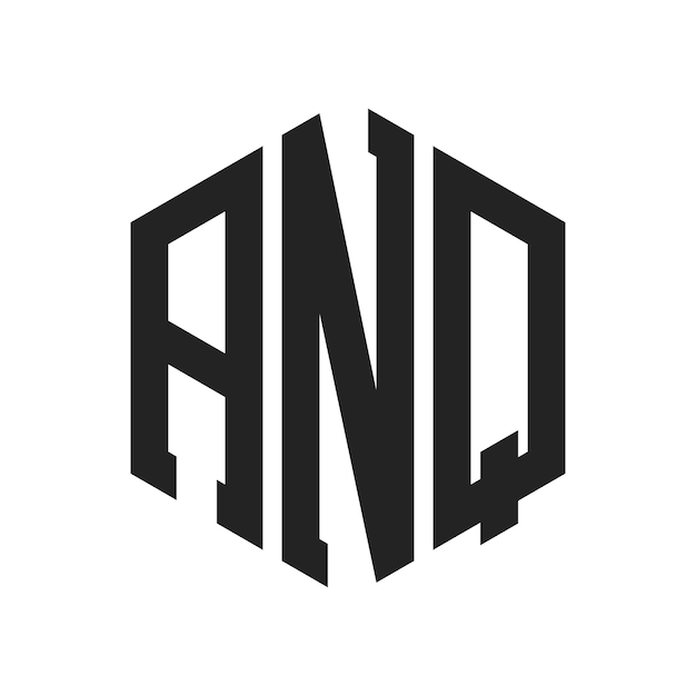 ANQ-Logo-Design Anfangsbuchstaben ANQ-Monogramm-Logo in sechseckiger Form
