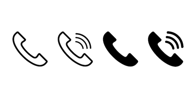 Anruf-Icon-Vektor oder Telefon-Zeichen und -Symbol und Kontakt-Icon