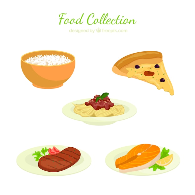 Ansprechende food collection