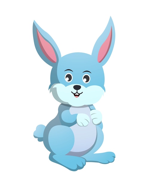 Antarktis-Kaninchen-Zeichentrickfigur Vektor