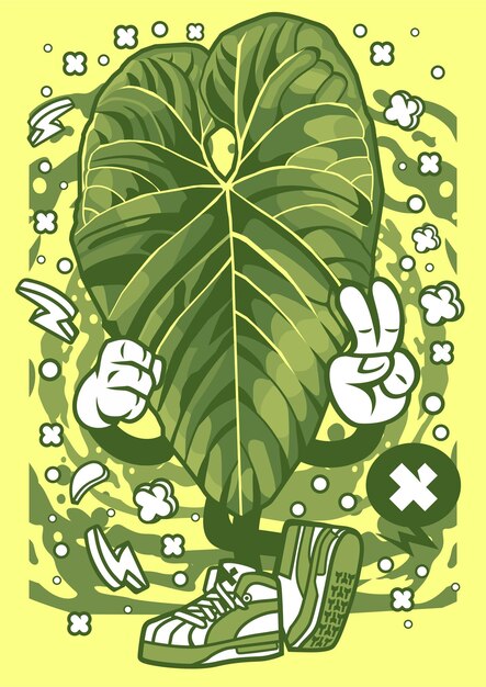 Anthurium Cupulispathum-Cartoon-Figur