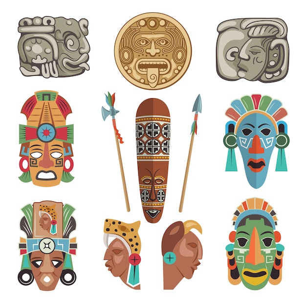 Antike mayasymbole und -bilder