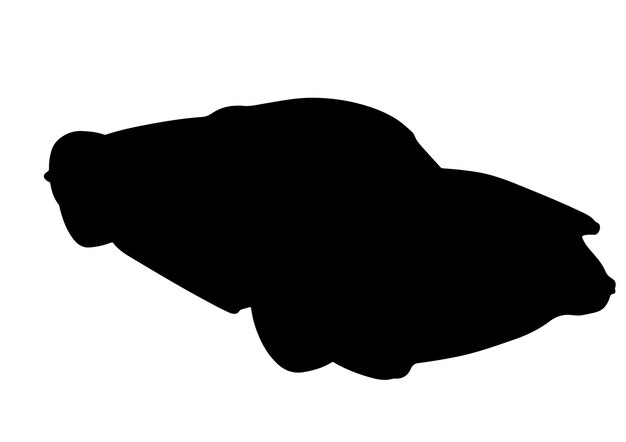 Antike Sportwagensilhouette auf weißem Hintergrundvektor