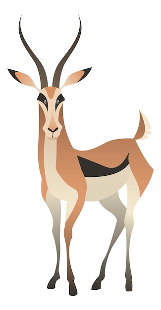 Antilope stehend wilde gazelle tier mit langen hörnern