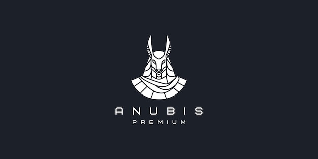 Vektor anubis einfache logo-vektor-icon-vorlage