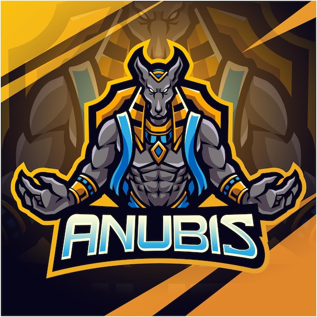 Anubis esport maskottchen logo design