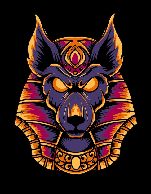 Anubis Kopf Illustration