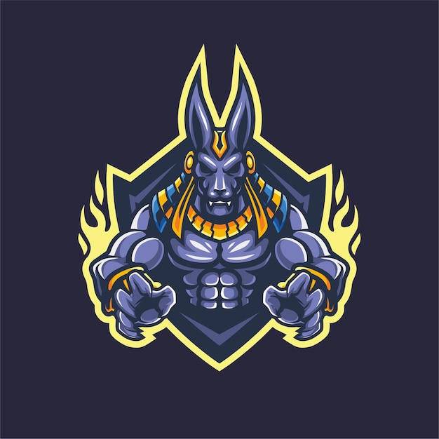 Anubis logo esport maskottchen design