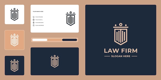 Anwaltskanzlei logo design mit visitenkarte.
