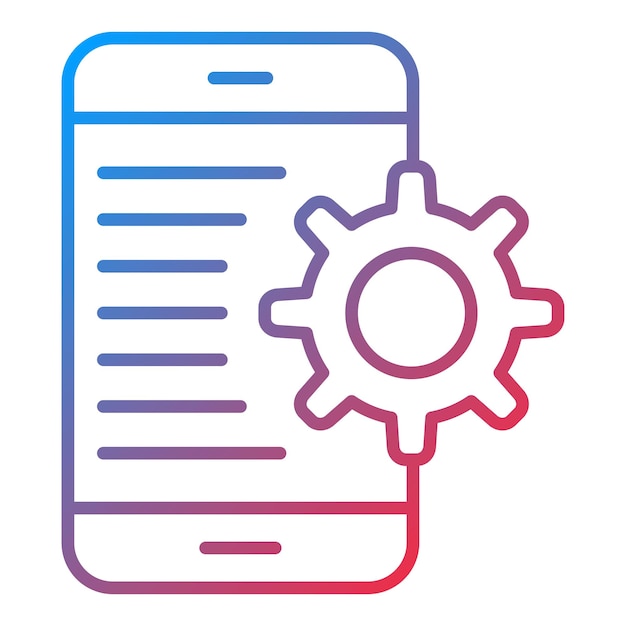 Anwendungs-Setting-Symbol-Vektorbild Kann für die Computerprogrammierung verwendet werden