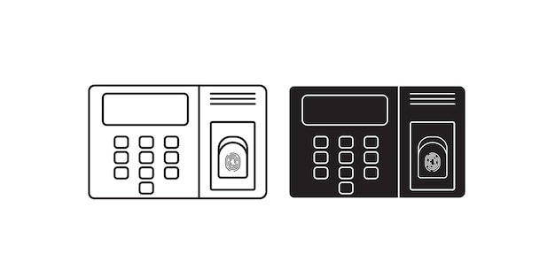 Anwesenheitsmaschinen-Ikonenschild für mobiles Konzept und Webdesign-Vektorillustration