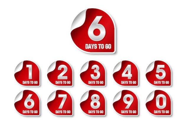 Anzahl Countdown-Tage, um die Designkollektion für die Verkaufsförderung zu gehen