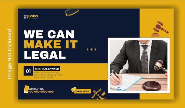 Anzeigen für Anwaltskanzleien, Werbung, Web-Banner-Vorlage
