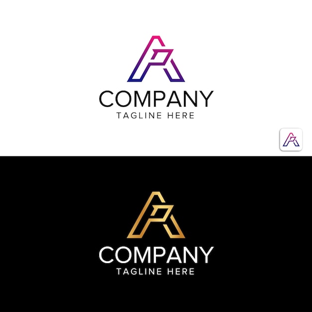 Ap-brief-logo-design-vektorvorlage, buchstabe-pa-logo-design, ein logo-design