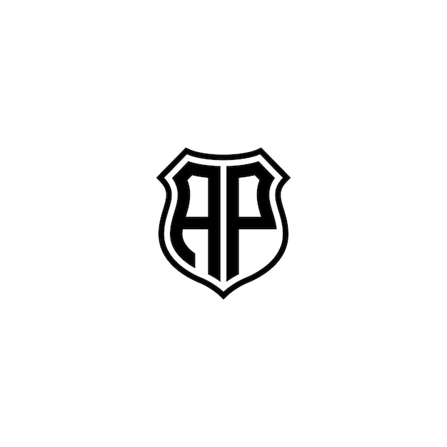 AP Monogramm Logo Design Buchstabe Text Name Symbol Monochrom Logotyp Alphabet Zeichen Einfaches Logo