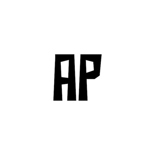 AP Monogramm Logo Design Buchstabe Text Name Symbol Monochrom Logotyp Alphabet Zeichen Einfaches Logo
