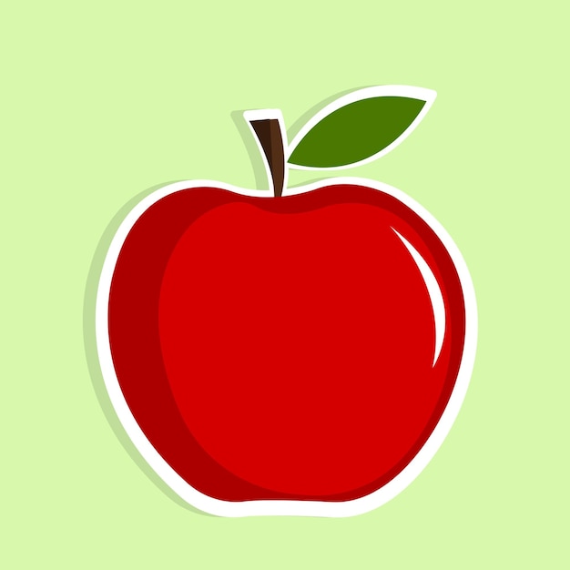 Apfel-Aufkleber-Vektor-Durchschnitt aufkleber