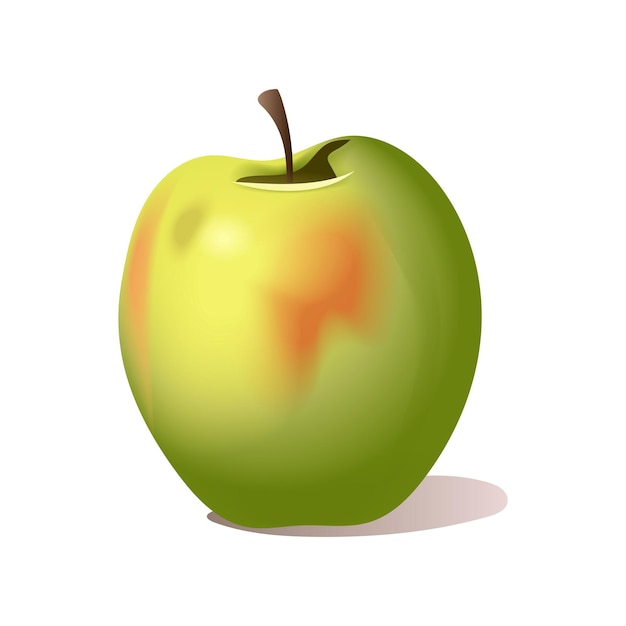 Apfel des bunten Sets Dieses belebende Bild einer Zeichentrickfilm-Apfelfrucht ist eine perfekte Fusion.
