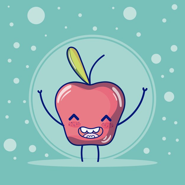 Apfel süße früchte cartoons