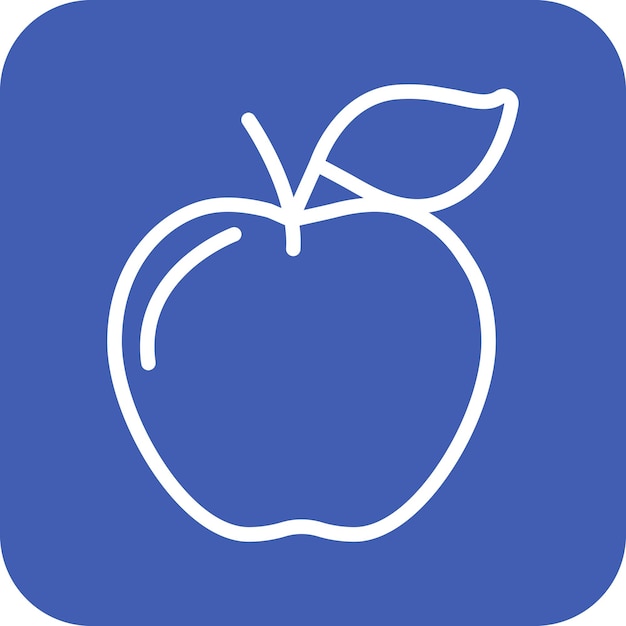 Apfel-vektor-ikonen-illustration von obst- und gemüsesatz