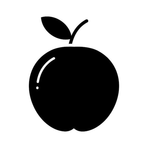 Vektor apfelfrucht-symbol-vektor-design-vorlage auf weißem hintergrund