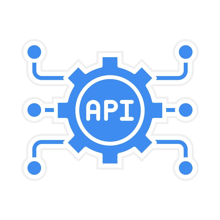 Vektor api-icon-vektorbild kann für die informatik verwendet werden