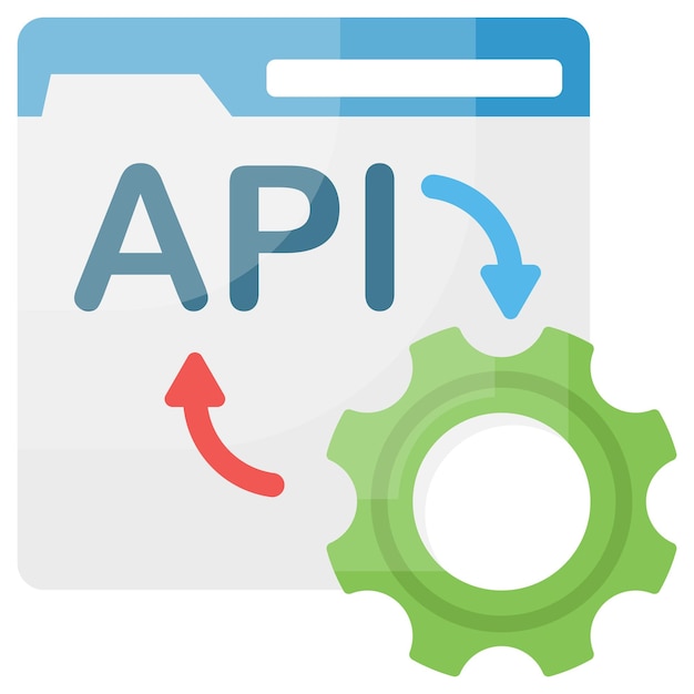 API-Integrationskonzept Webdienstzugang Vektordesign Software und Webentwicklungssymbol Berechnung