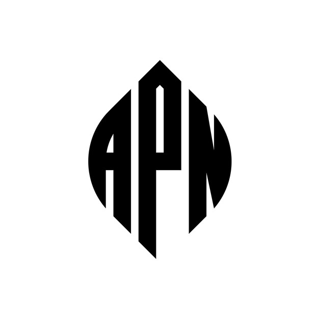 Vektor apn kreisbuchstaben-logo-design mit kreis- und ellipseform apn ellipse-buchstaben mit typografischem stil die drei initialen bilden ein kreis-logo apn kreise-emblem abstract monogramm buchstaben-marke vektor