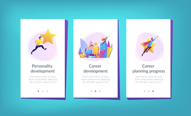 App-schnittstellenvorlage für die karriereentwicklung