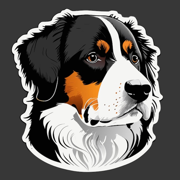 Appenzeller-Hundeaufkleber-Vektorillustration