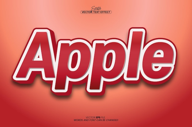 Apple 3d texteffekt