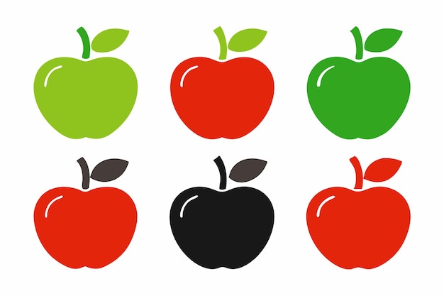Apple Clipart-Vektor-Illustrationsbündel