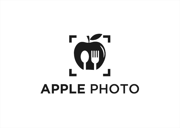 Apple-fotografie-logo-design-symbol-vektor-silhouette-illustration
