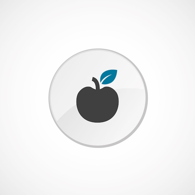 Apple-symbol 2 farbig, grau und blau, kreisabzeichen