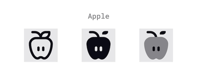 Vektor apple-symbole festgelegt
